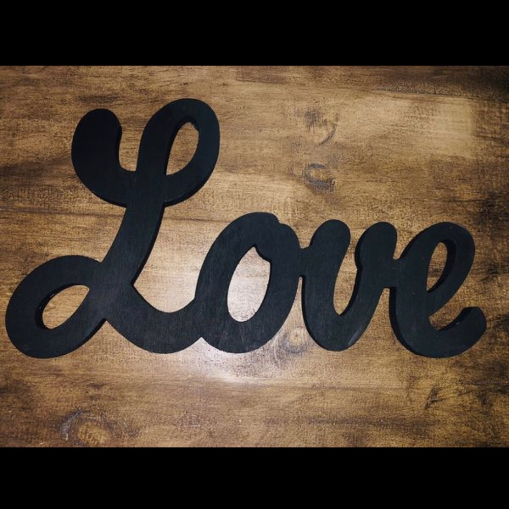“Love” Wall Decor (Cursive cut out)
